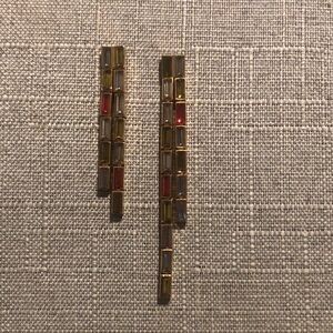 Drop earrings "stained glass" look